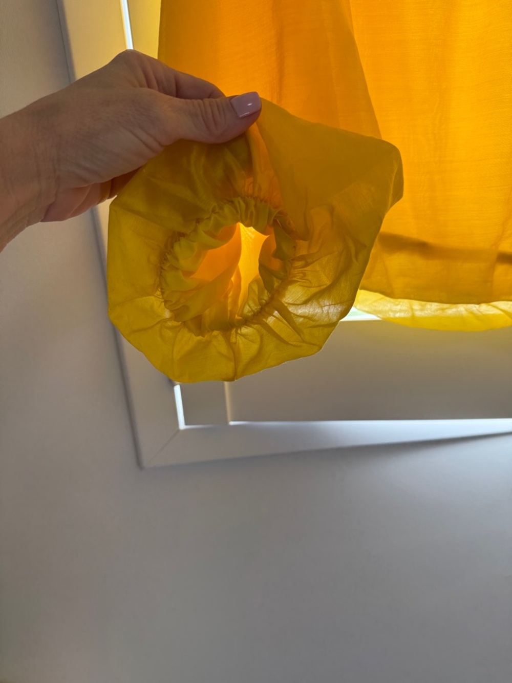Banana Republic Vibrant Yellow Sheer Balloon-Sleeve Blouse - Picture 2 of 4